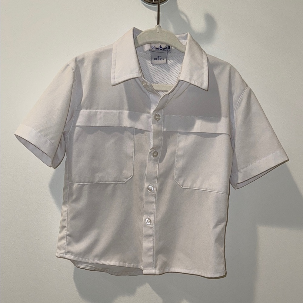 Blue Quail Everyday Short Sleeve Shirt (White) - 2T